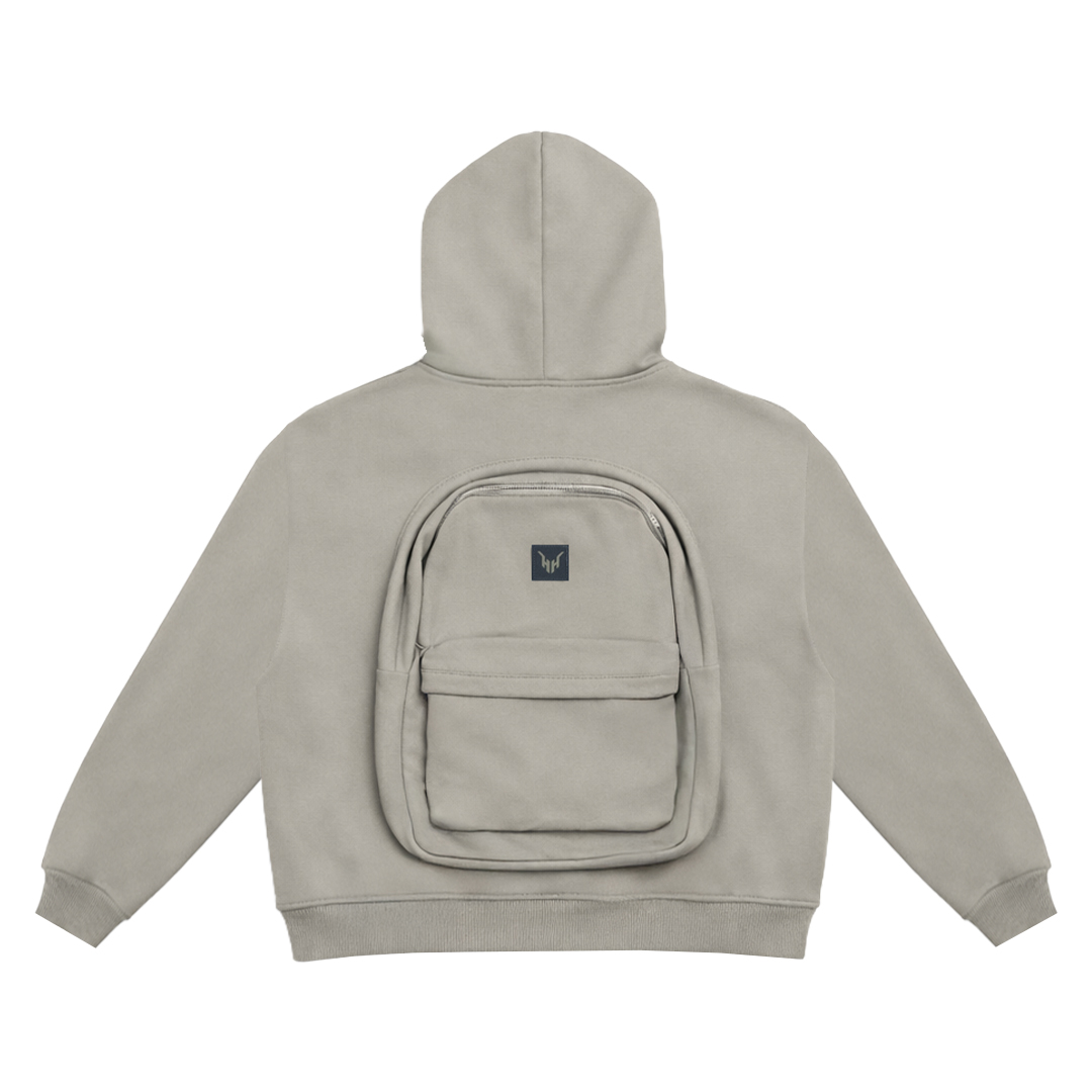Backpack Hoodie Fly &ndash; Stone Grey